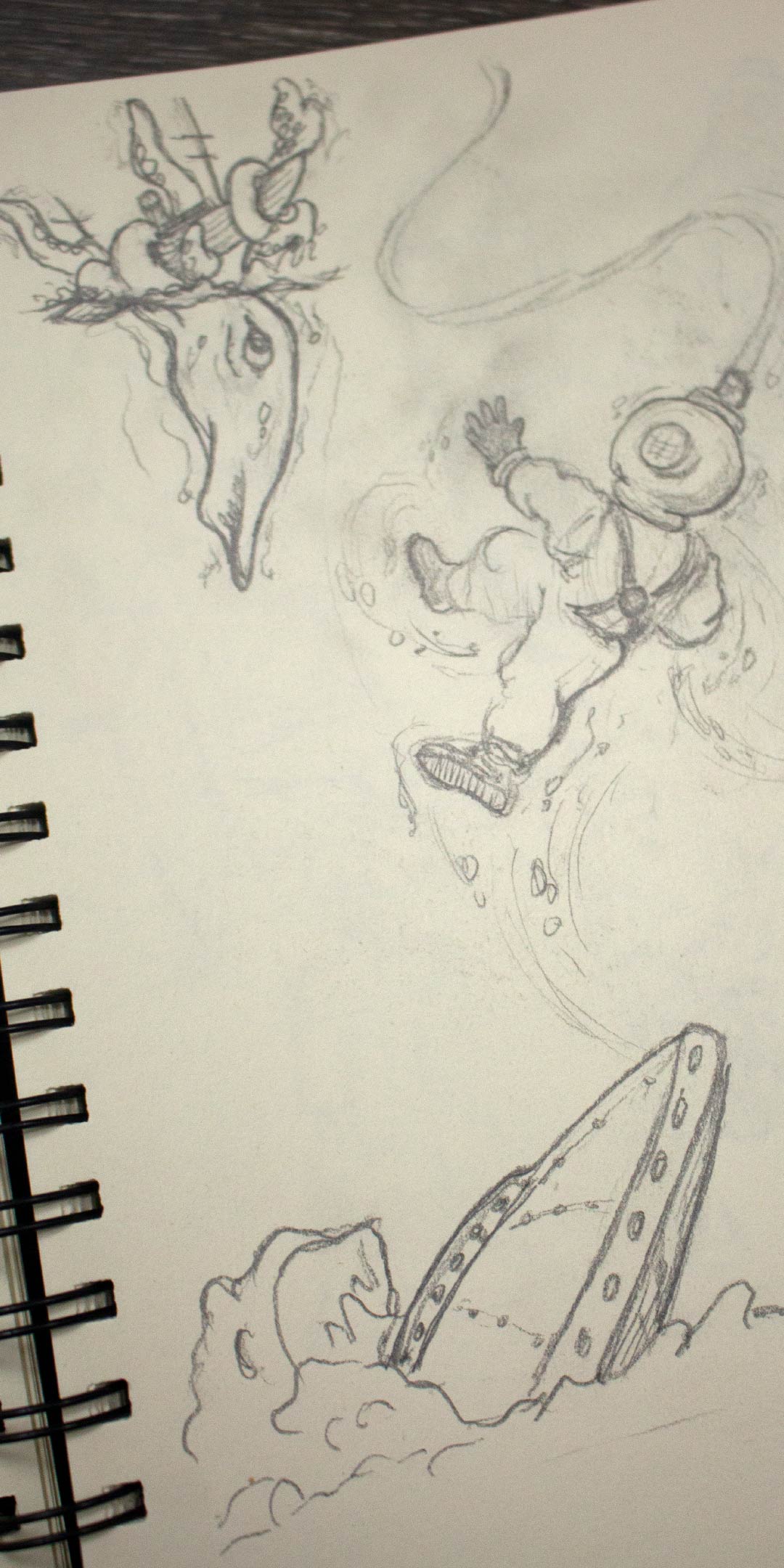 Alien Robot Monster Wall Mural Sketches