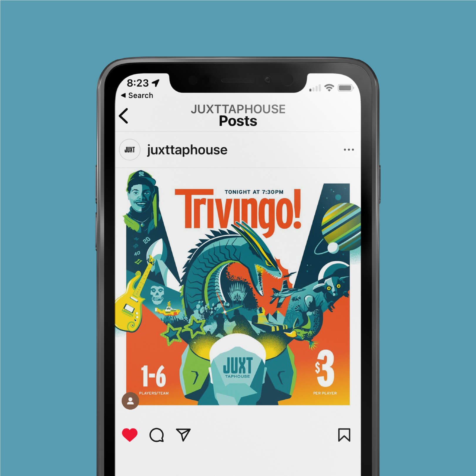 JUXT Taphouse - Trivingo Instagram