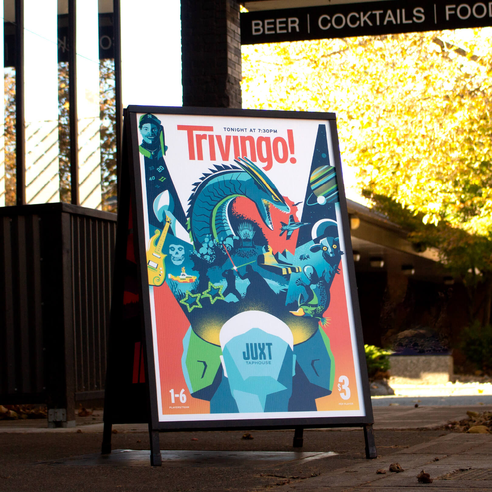 JUXT Taphouse - Trivingo Sandwich Board