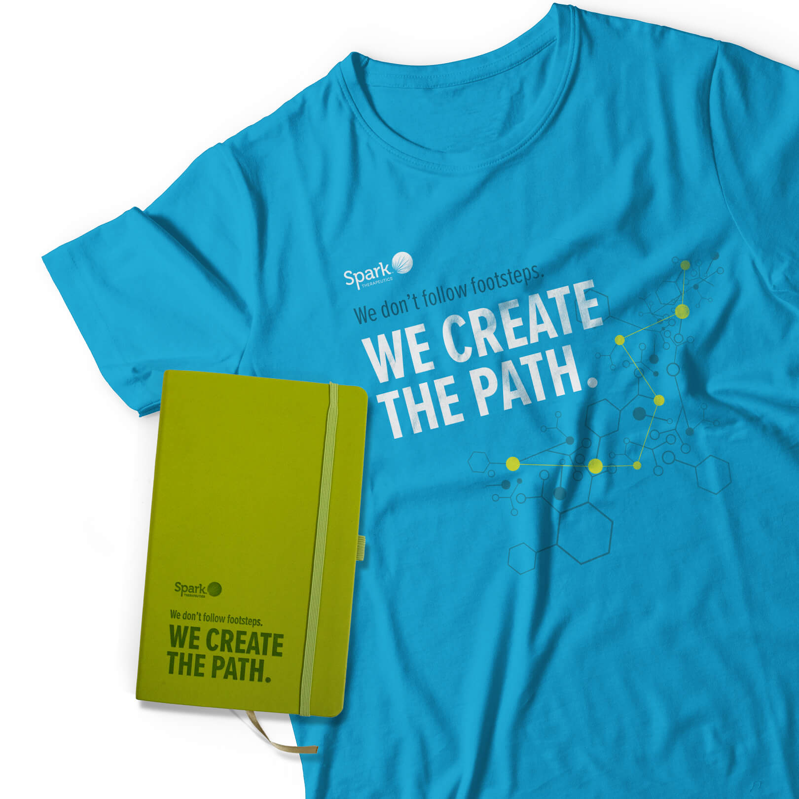 Spark Therapeutics - Mission, Vision & Values T-shirt & Notebook