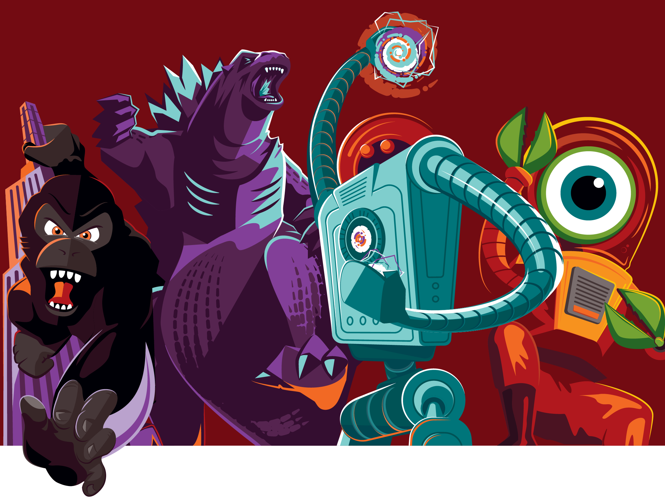 Alien Robot Monster Wall Mural